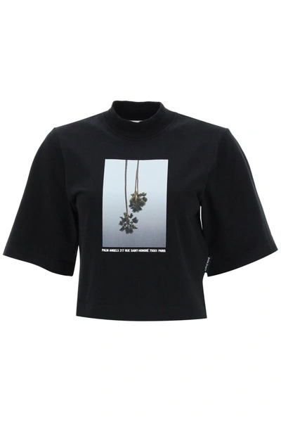 Palm Angels Boxy T-shirt With Print In Default Title