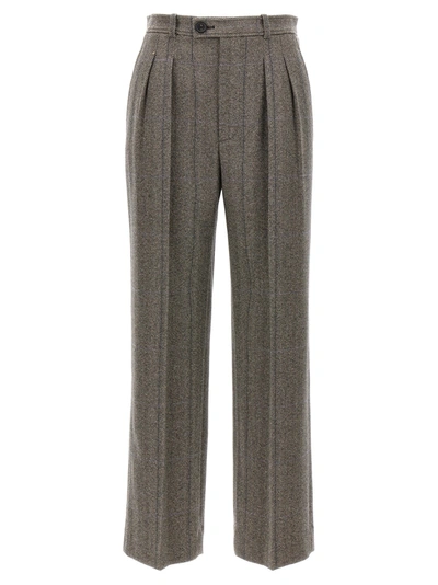 Loro Piana Barbed Cachemire Trousers In Grey