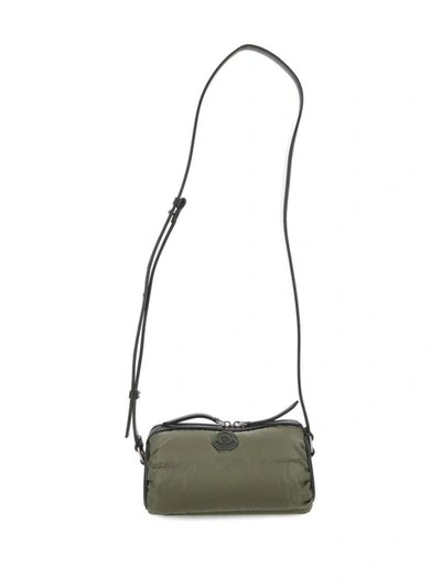 Moncler Keoni Logo Patch Padded Crossbody Bag In Green