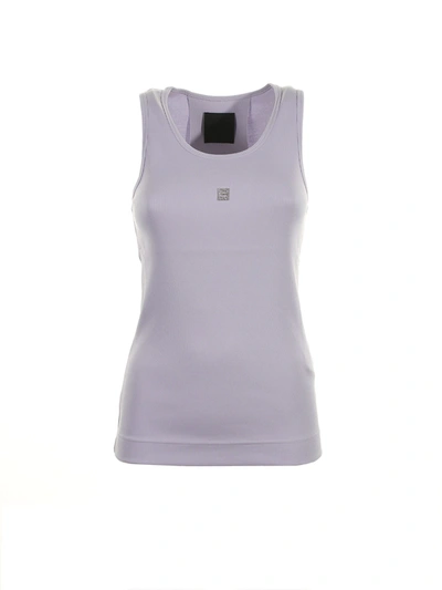 Givenchy Lavender Tank Top With Logo In Lavander