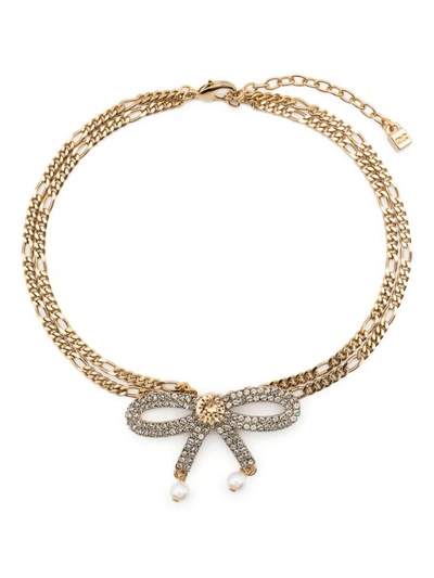 Dsquared2 Metal Strass Choker In Light Gold
