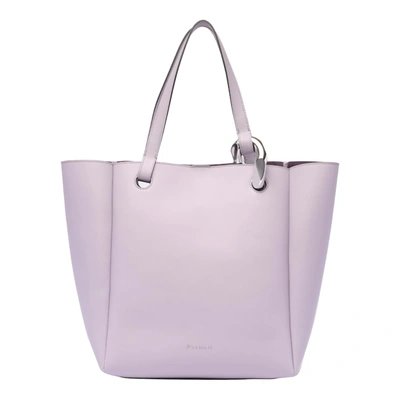 Jw Anderson Chain Cabas Leather Tote Bag In Purple