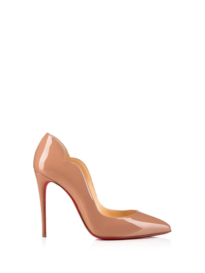CHRISTIAN LOUBOUTIN CHRISTIAN LOUBOUTIN HOT CHICK PUMPS IN NUDE PATENT CALF