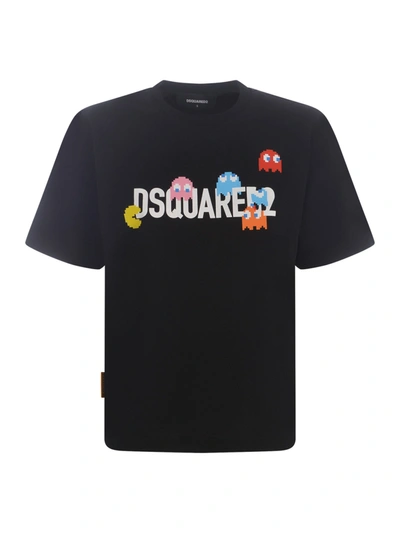 Dsquared2 T-shirt  Pac Man In Cotton In Nero
