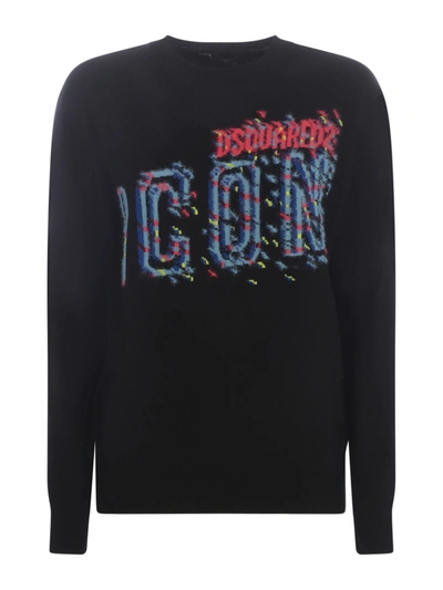 Dsquared2 Jumper  Icon In Wool In Nero