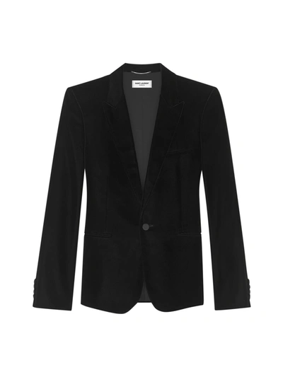 Saint Laurent 1 Bt Jacket In Noir