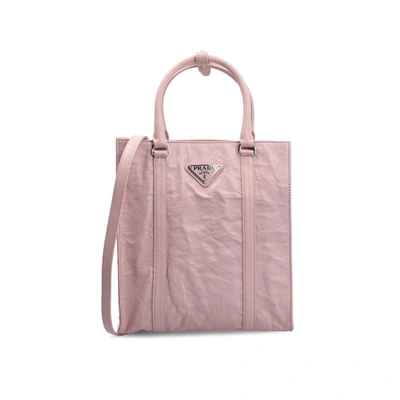 Prada Leather Handbag In Pink