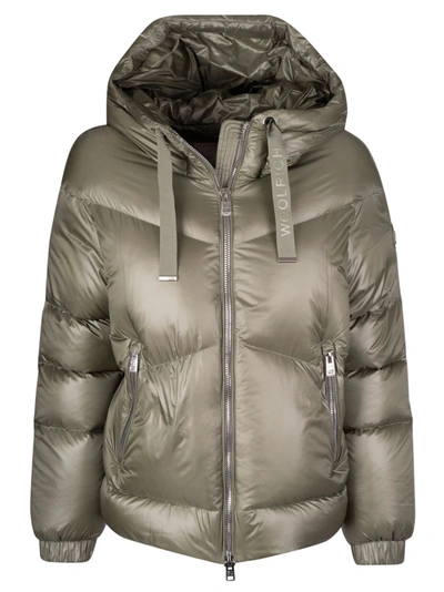 Woolrich Zip Fitted Padded Jacket In Tundra Grey