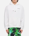 Jacquemus White Hoodie With Contrasting Logo Embroidery In Cotton Man