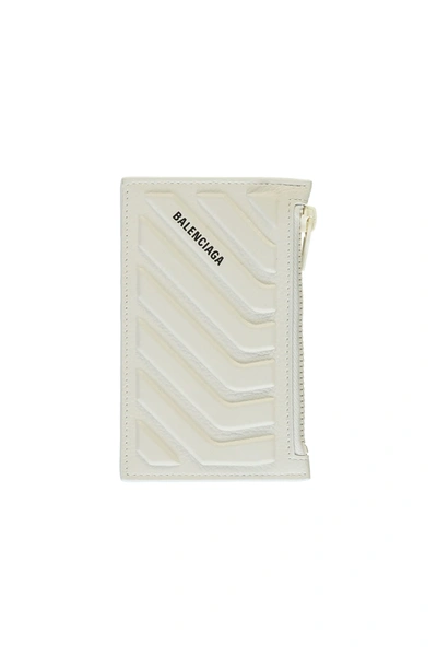 Balenciaga Leather Card Holder In White