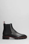 CHRISTIAN LOUBOUTIN CHRISTIAN LOUBOUTIN ALPINOSOL ANKLE BOOTS IN BLACK LEATHER