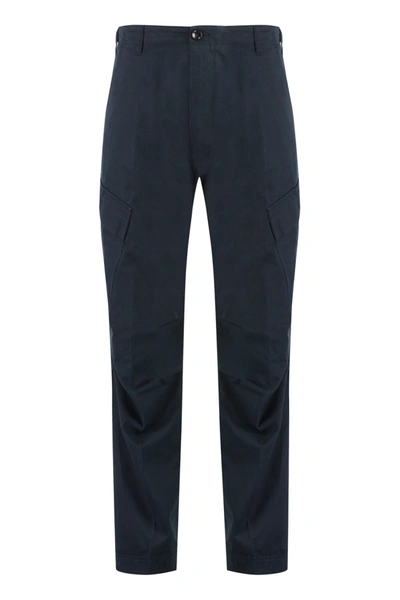 Tom Ford Cotton Twill Cargo Pants In Blue
