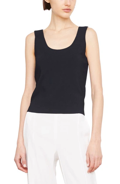 Vince Scoop Neck Tank In Black