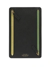 Smythson Panama Zip Currency Case In Black