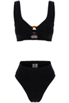 Hunza G Nadine Seersucker Bikini In Black