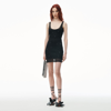 ALEXANDER WANG SHEER STRETCH TANK DRESS WITH ENGINEERED TRAPPED GEMS