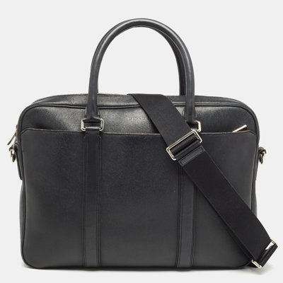 Pre-owned Coach Black Leather Metropolitan Briefcase/laptop Bag