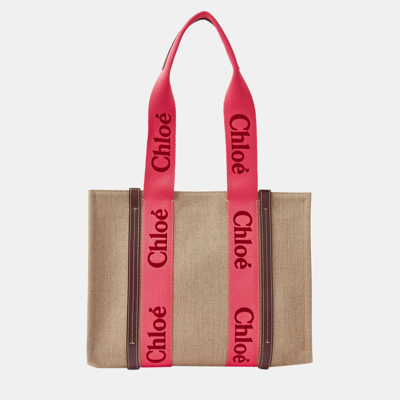 Pre-owned Chloé Pink Canvas Tote