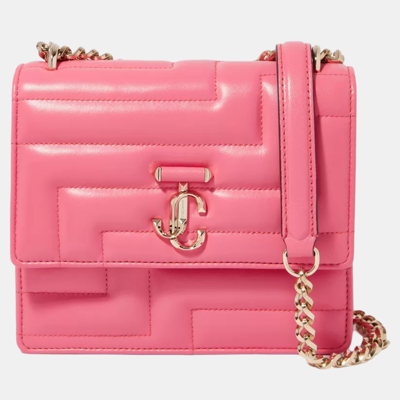 Pre-owned Jimmy Choo Candy Pink Nappa Leather Shoulder Bag