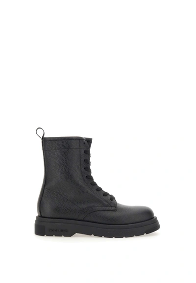 Woolrich New City Tumbled Leather Boots In Black