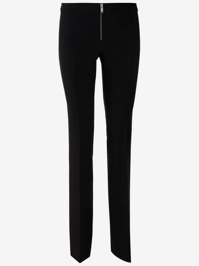 Stella Mccartney Wool Zipper Pants In Black