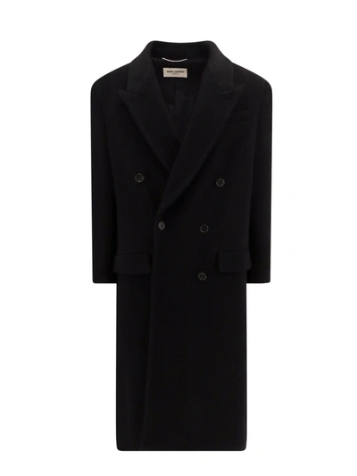 Saint Laurent Cappotto In Noir Profond