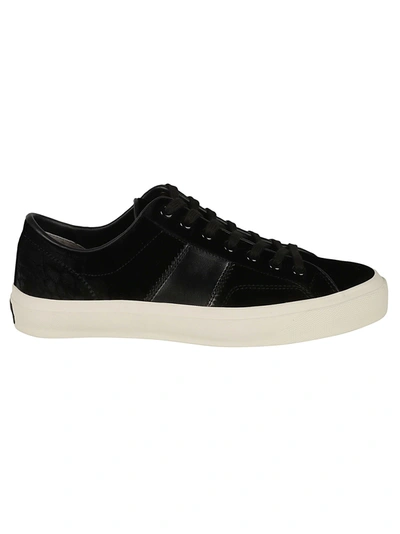Tom Ford Low-top Lace-up Sneakers In Black