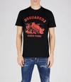 Dsquared2 Woman T-shirt Black Size L Cotton In Black