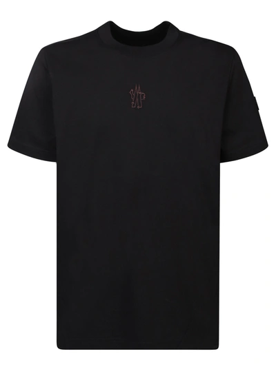 Moncler Embroidered Logo Black T-shirt