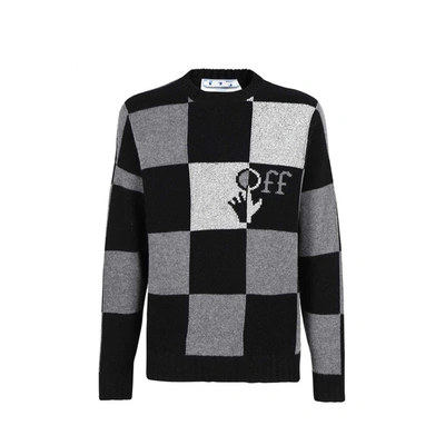 Off-white Wool Logo Sweater In Black