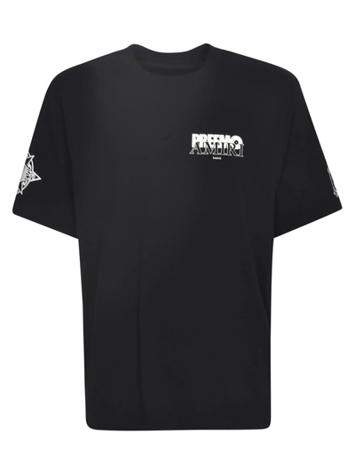 Amiri Logo Printed T-shirt In Black