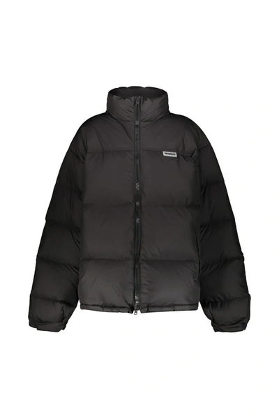 Vetements Logo Puffer Jacket In Black