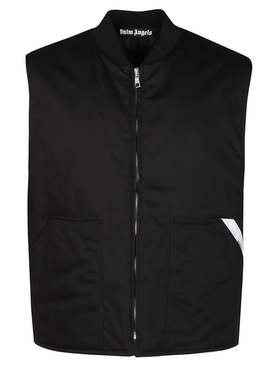 Palm Angels Sartorial Tape Work Vest In Black Off White