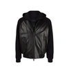 DSQUARED2 HOODED LEATHER JACKET