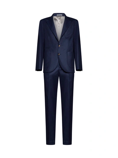 Brunello Cucinelli Suit In Blu