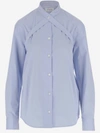 OFF-WHITE OFF-WHITE COTTON SHIRT WITH CRISSCROSS DETAIL