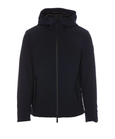 Woolrich Pacific Soft Shell Down Jacket In Blue