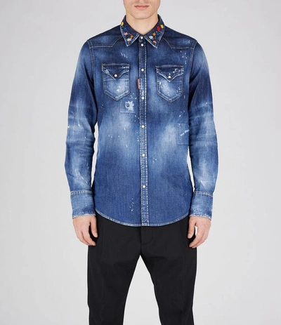 Dsquared2 Shirts In Blue Navy