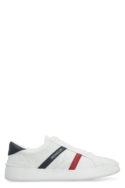 MONCLER MONCLER MONACO LEATHER LOW-TOP SNEAKERS