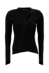 Versace Asymmetric Hem Viscose Blend Sweater In Default Title