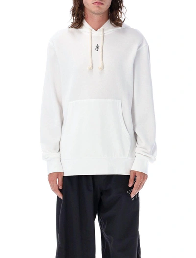 JW ANDERSON J.W. ANDERSON LOGO EMBROIDERED DRAWSTRING HOODIE