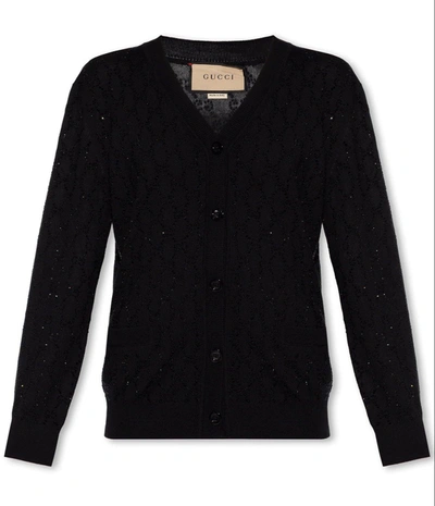 Gucci V-neck Knit Cardigan In Default Title