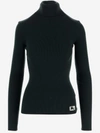BURBERRY BURBERRY RIBBED WOOL BLEND TURTLENECK