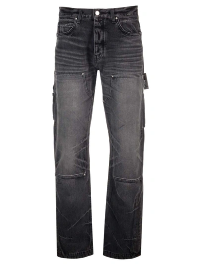 Amiri Stack Jeans In Grey