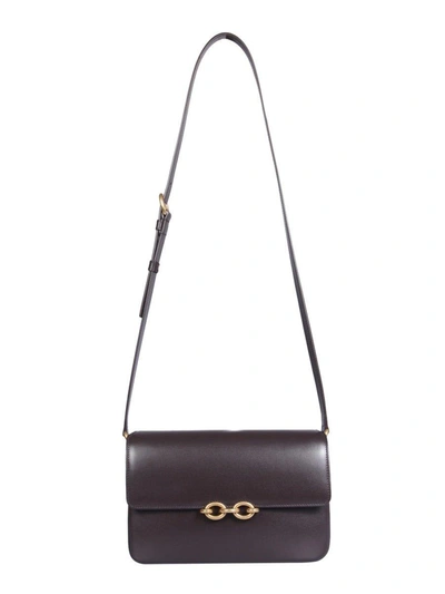 Saint Laurent Le Maillon Shoulder Bag In Marrone