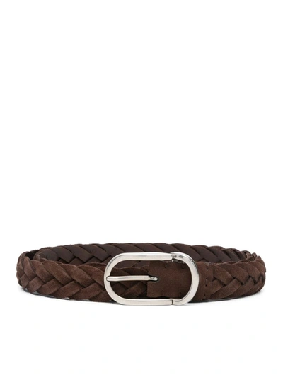 Brunello Cucinelli Leather Belt In Mustang