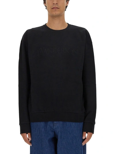 Jw Anderson J.w. Anderson Sweatshirt With Logo In Nero