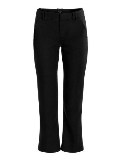 Balmain Creases Flared Trousers In Noir