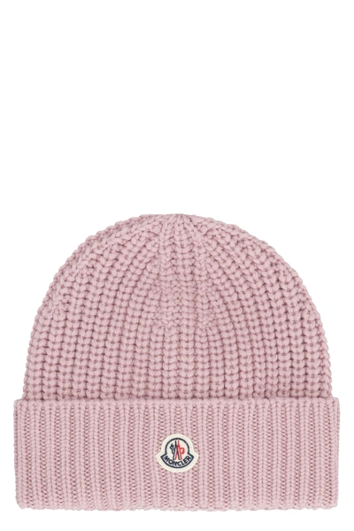 Moncler Wool Hat In Rosa