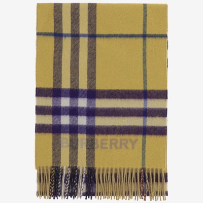 Burberry Cashmere Scarf With Logo In Red